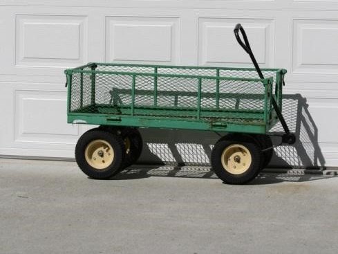 An example of a common utility wagon used in gardens.
