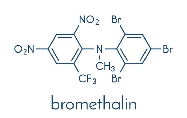 Bromethalin is a dangerous neurotoxin that is slowly replacing anticoagulants as rodenticides