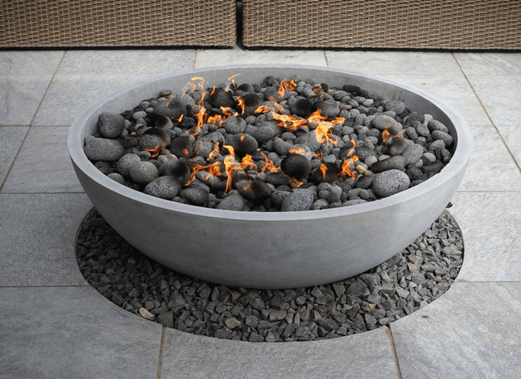 Fire pits made of stone are among the most popular products in the market.