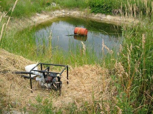 A nearby body of water such as a small pond or lake could be used as a water source for your sprinkler system.