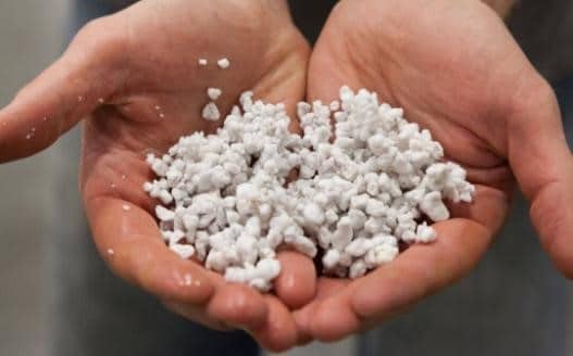 An actual image of perlite which is an effective hydroponic medium
