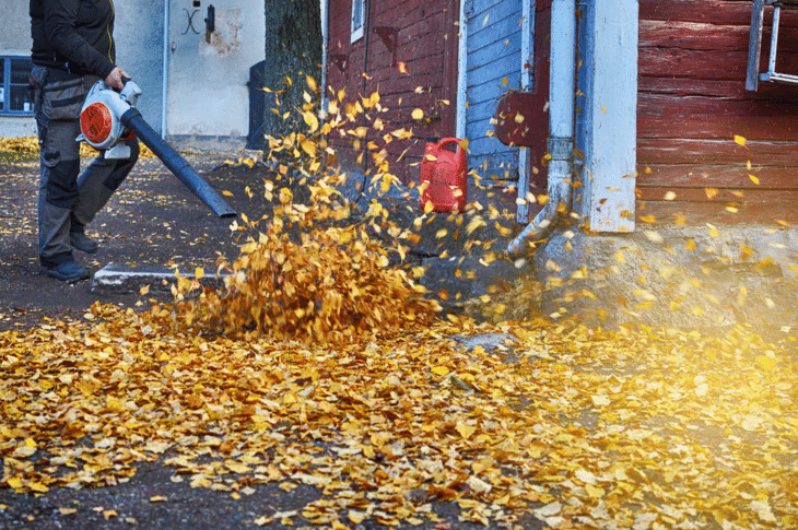 A handheld leaf blower is ideal for small yards