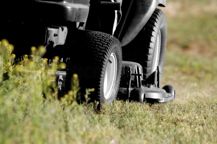 For zero turn mowers, four-ply tires are recommended