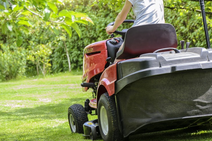 Some mowers with an automatic and hydrostatic transmission come with a cruise control that allows the user to mow long stretches at one speed