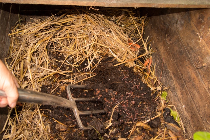 When you say composting, it refers to the process of breaking down the organic materials naturally in the soil