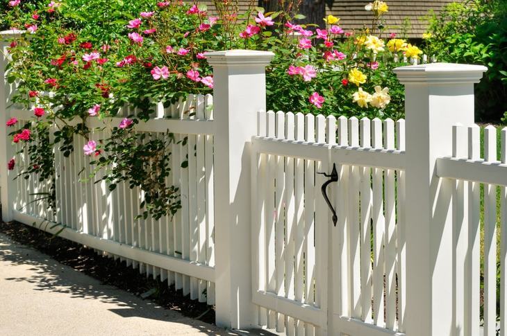 Fences like these may require several digging sessions and an earth auger can help the job easier