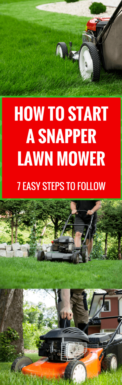 how to start a Snapper lawn mower pin it