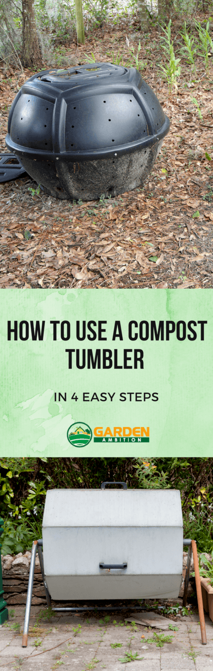 how to use a compost tumbler pin it