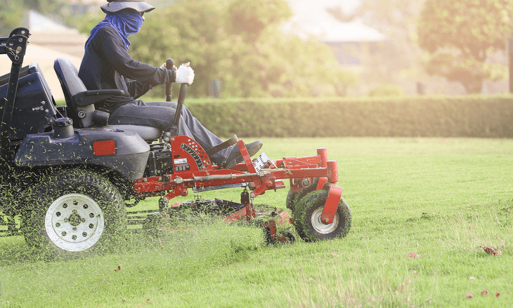 An old mower car can be turned into a car riding vacuum with some ingenuity
