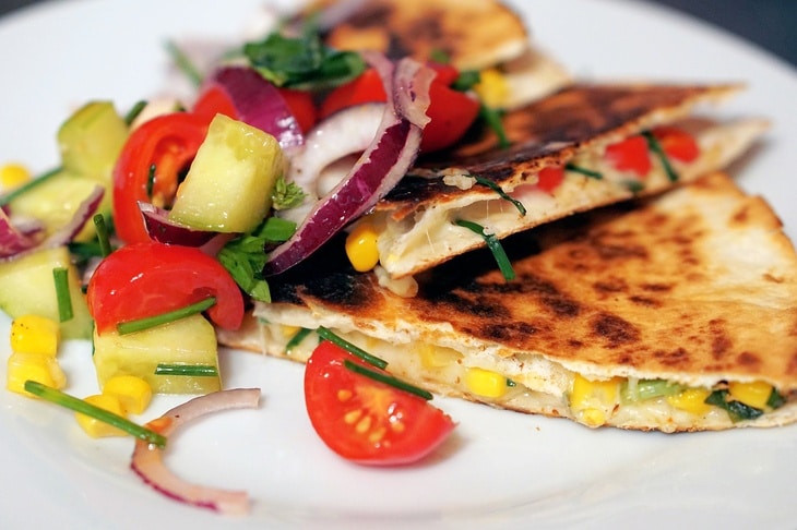 Quesadillas are one of the dishes that have tomatillos as one of its ingredients