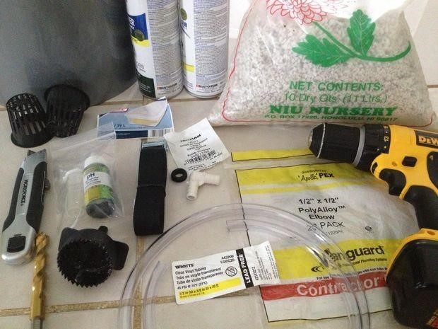 Some tools are also needed to set up the Kratky hydroponics