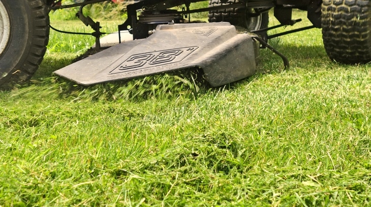 The bigger the cutting deck, the more grass it cut in a session