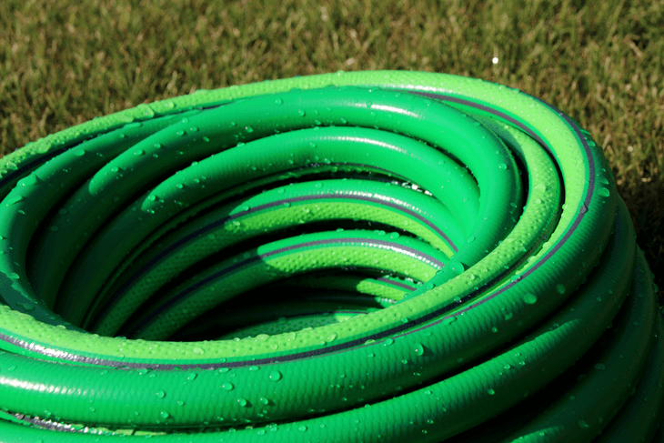 Rubber garden hoses are the most popular because they’re the easiest to use